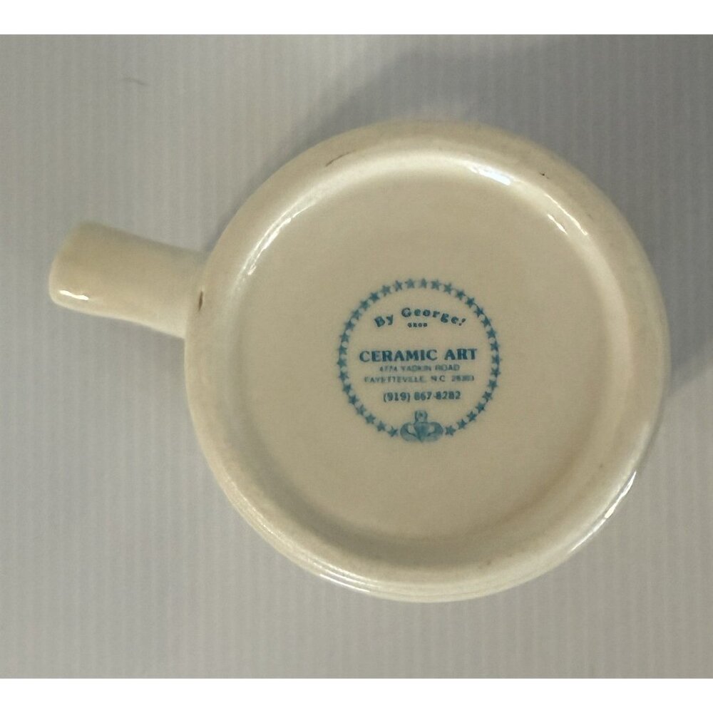 Essayons Emblem & Castle Ceramic Mug By George Ceramic Art Fayetteville NC VTG - Picture 6 of 8